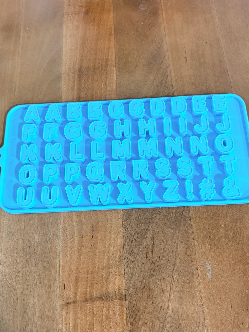 Blue Silicone Alphabet chocolate mold